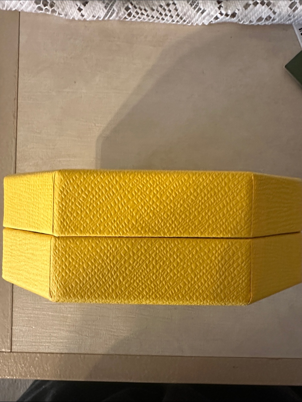 Yellow Octagonal Jewelry Box - Picture 2 of 4